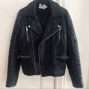 Topman Faux Leather Biker